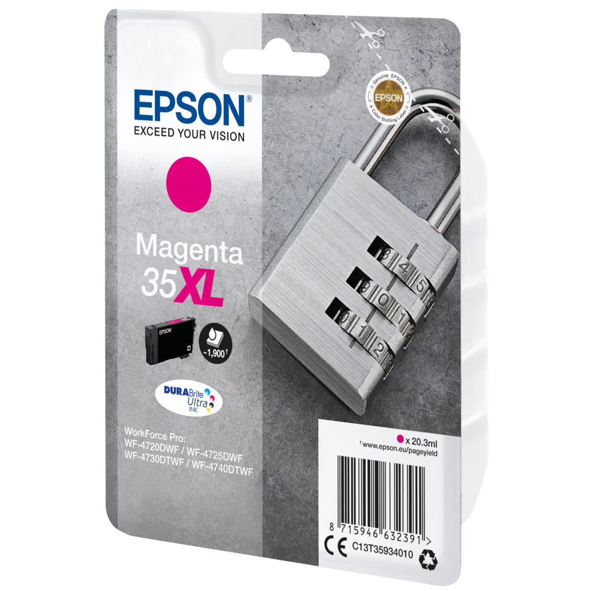 Epson C13T35934010 Epson C13T35934010 Cartus cerneala original magenta No. 35XL pentru WF-4720 / 4725 / 4 8715946632391