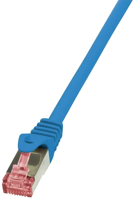 LogiLink CQ2026S Patch Cord S/FTP Cat6, LSZH, cupru, AWG27, dublu ecranat, 0.5m, albastru, 4052792021394