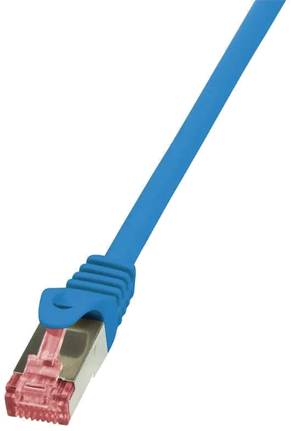 LogiLink CQ2026S Patch Cord S/FTP Cat6, LSZH, cupru, AWG27, dublu ecranat, 0.5m, albastru, 4052792021394