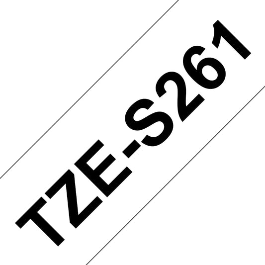 Brother TZES261 Brother Banda laminata puternic adeziva TZe-S261 36mm 8m negru pe alb 4977766687317