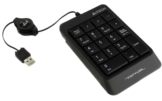 A4Tech FK-13-GR FK-13 tastatura numerica (numpad) 18 taste USB-A cu cablu retractabil