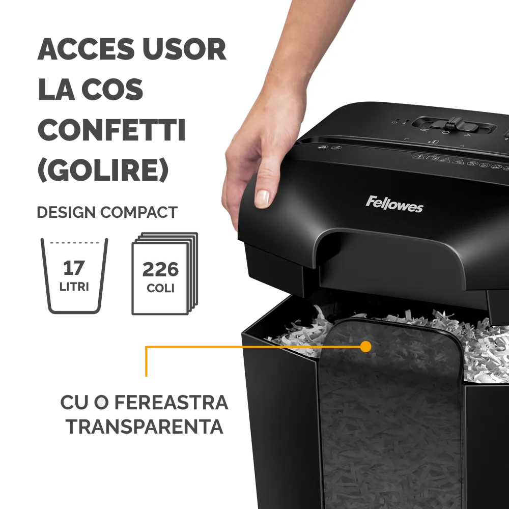 Fellowes 4400501 Powershred LX45 distrugator de documente in particule, 8 coli P-4, 50043859764773 043859764778