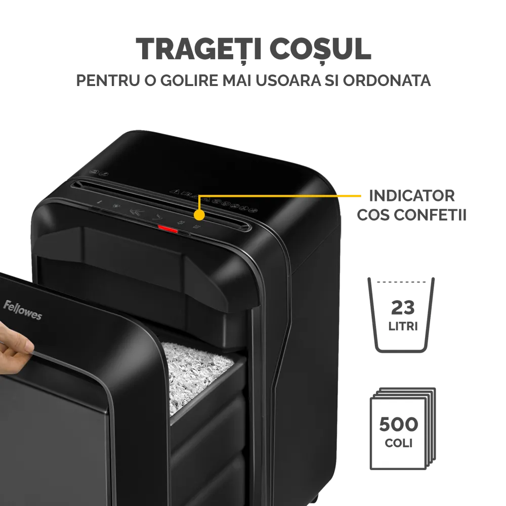 Fellowes 5502501 Powershred LX210 distrugator de documente in miniparticule 16 coli P-4, 04385976382 50043859763820