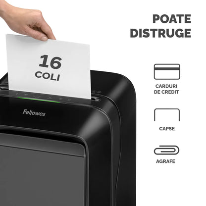 Fellowes 5502501 Powershred LX210 distrugator de documente in miniparticule 16 coli P-4, 04385976382 50043859763820