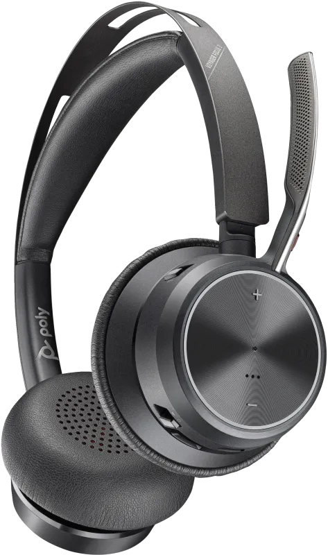 HP 77Y89AA Poly Casca Voyager Focus 2 UC cu suport de incarcare, Binaural, On-Ear, USB-C, 017229171879 197029610010