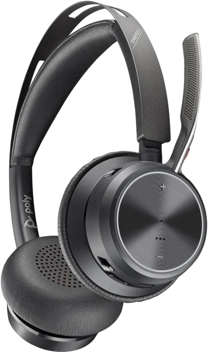 HP 77Y89AA Poly Casca Voyager Focus 2 UC cu suport de incarcare, Binaural, On-Ear, USB-C, 017229171879 197029610010