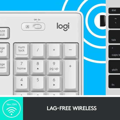 Logitech 920-009824 Logitech MK295 Silent Wireless Combo, US Intl Layout, Off-White 5099206092594