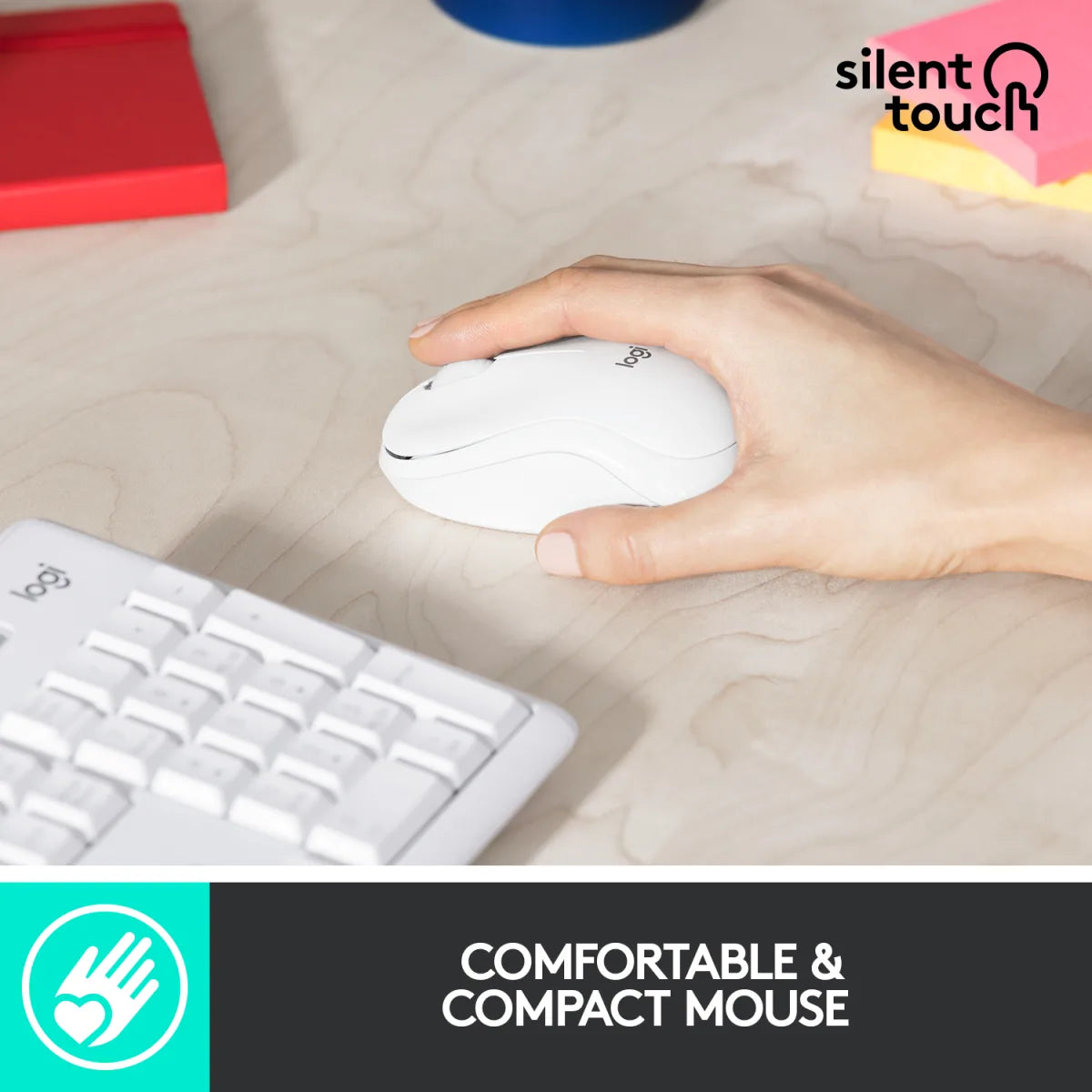 Logitech 920-009824 Logitech MK295 Silent Wireless Combo, US Intl Layout, Off-White 5099206092594