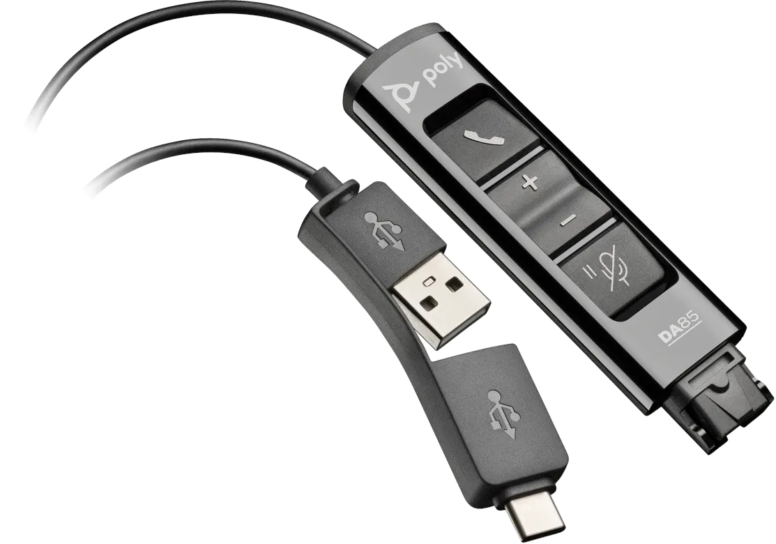 HP 786C7AA Poly DA85 USB-A/USB-C Hybrid connector Notebook with controls, 017229175129