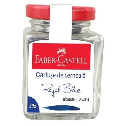 Faber-Castell FC185528 Faber-Castell Patroane mici pentru stilou albastru royal 30 buc 4005401855286