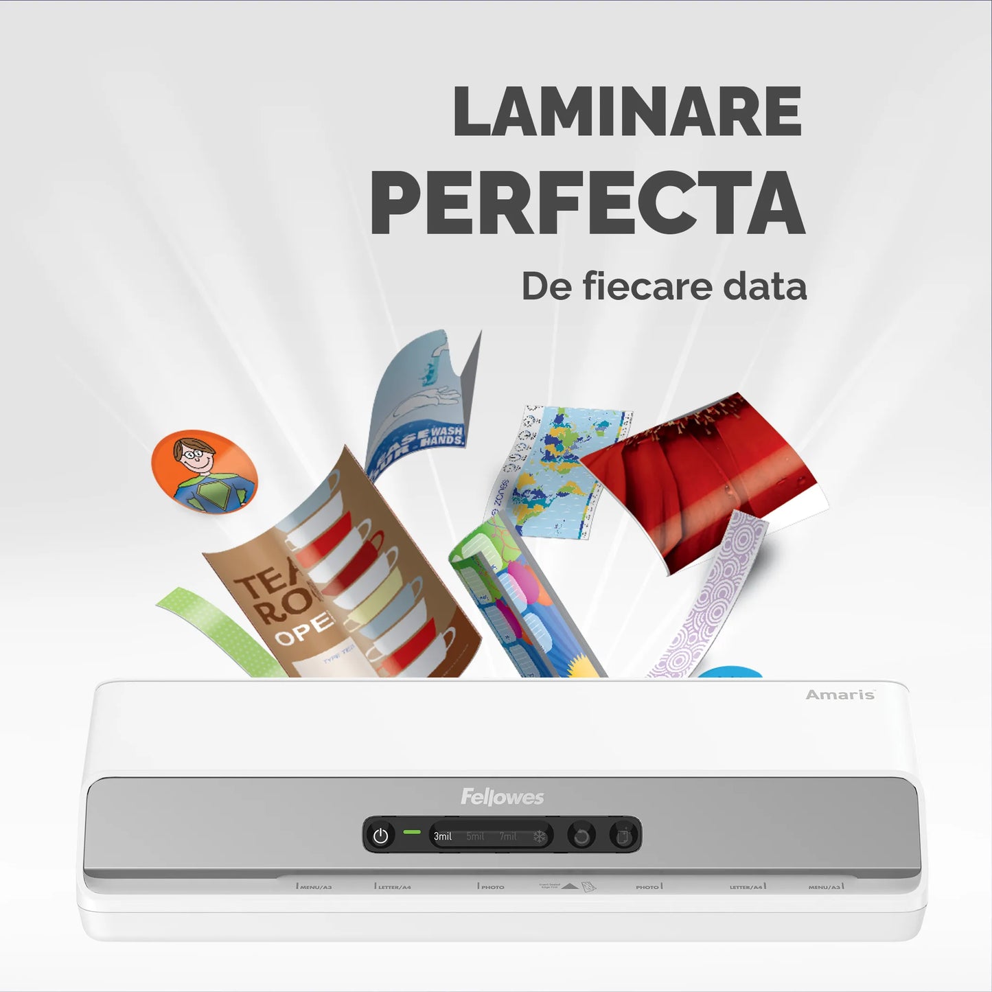 Fellowes 8058201 Amaris laminator A3 grosime maxima de laminare 175 microni, 50043859773829