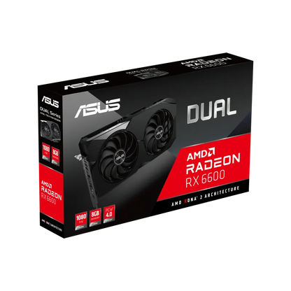 Asus DUAL-RX6600-8G Placa video AMD Radeon DUAL RX 6600 8GB, 4711081363112