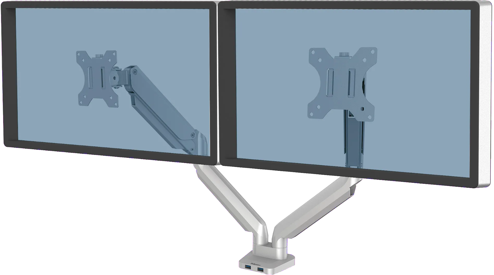 Fellowes 8056501 Platinum Series Dual Monitor Arm Silver brat dublu pentru monitor, 043859764228
