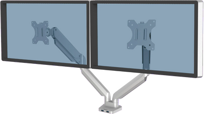 Fellowes 8056501 Platinum Series Dual Monitor Arm Silver brat dublu pentru monitor, 043859764228