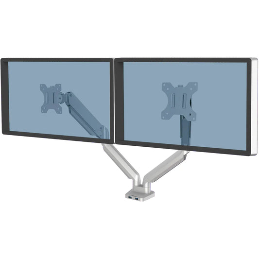 Fellowes 8056501 Fellowes Platinum Series Dual Monitor Arm Silver brat dublu pentru monitor 043859764228