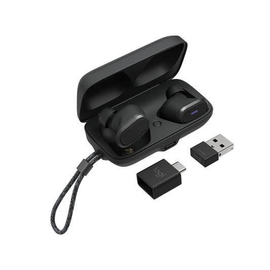 Logitech 985-001082 Logitech Zone True Wireless Bluetooth Earbuds for Business, Hybrid ANC, Graphite 5099206096219