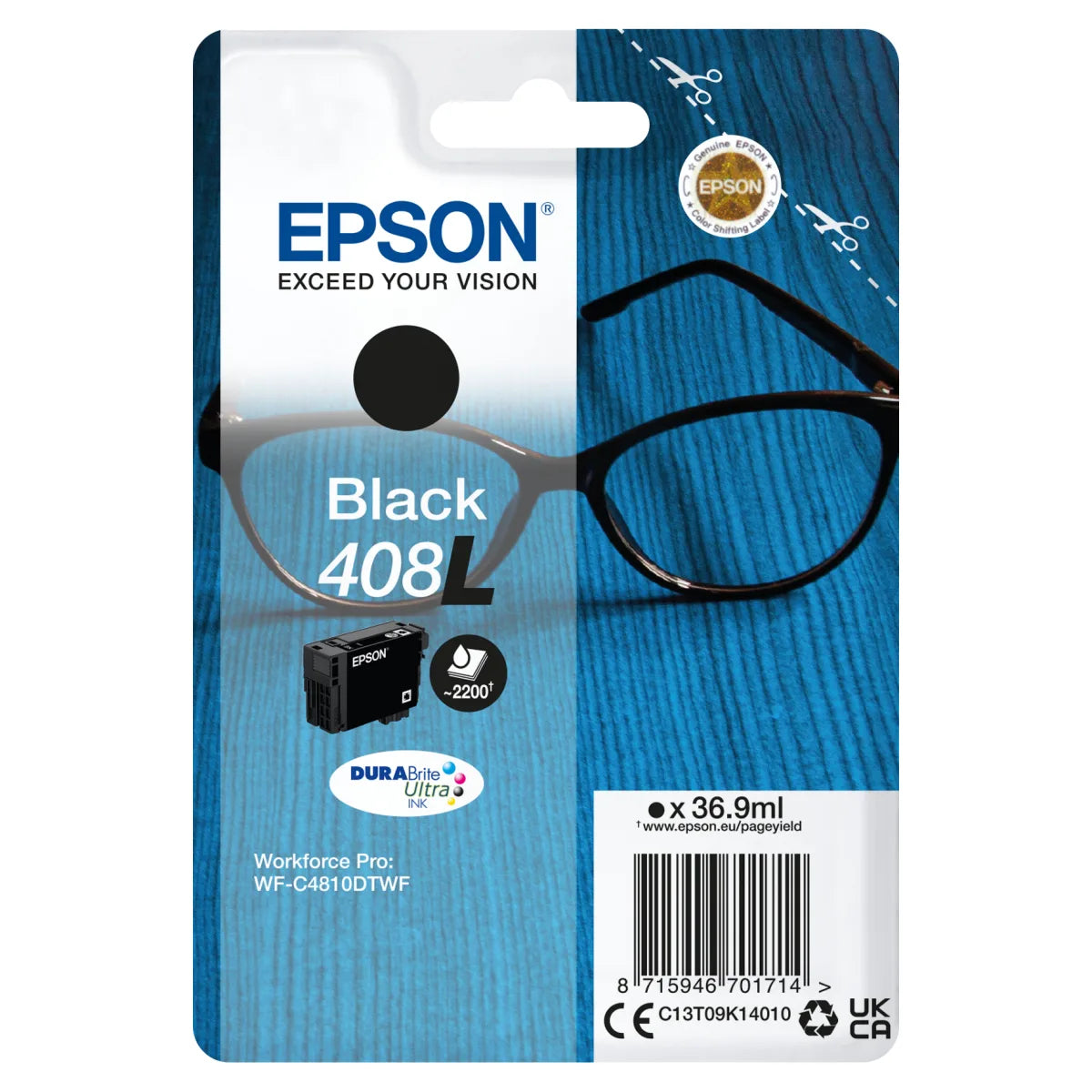 Epson C13T09K14010 Epson Rezerva cerneala black originala high capacity No. 408L pentru WF-C4810DTWF 8715946701714
