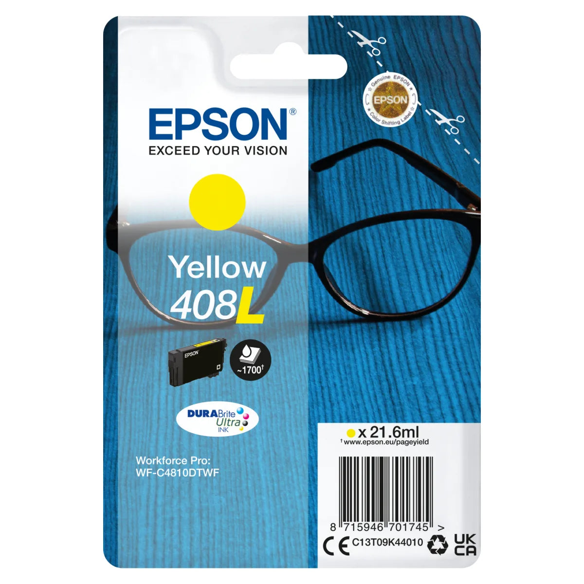 Epson C13T09K44010 Epson Rezerva cerneala yellow originala high capacity No. 408L pentru WF-C4810DTWF 8715946701745