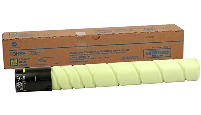 Konica-Minolta A8K325F TN-221Y Toner original yellow Half Capacity pentru C227,C287, 10.500 pag, 1PA8K325H