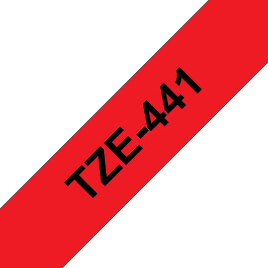 Brother TZE441 Brother Banda laminata TZe-441 18mm 8m negru pe rosu 4977766686327