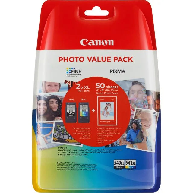 Canon 5222B013 Canon PG-540 XL/CL-541XL Photo Value Pack - 2-pack - High Yield 4 culori 8714574630786