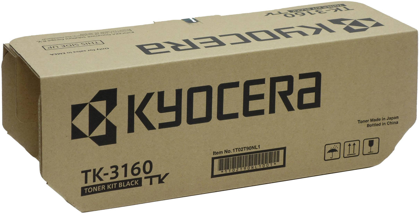 Kyocera 1T02T90NL1 TK-3160 Cartus toner negru pentru Kyocera P3045dn, P3145dn, 12.500 pag., 632983042588 632983052952