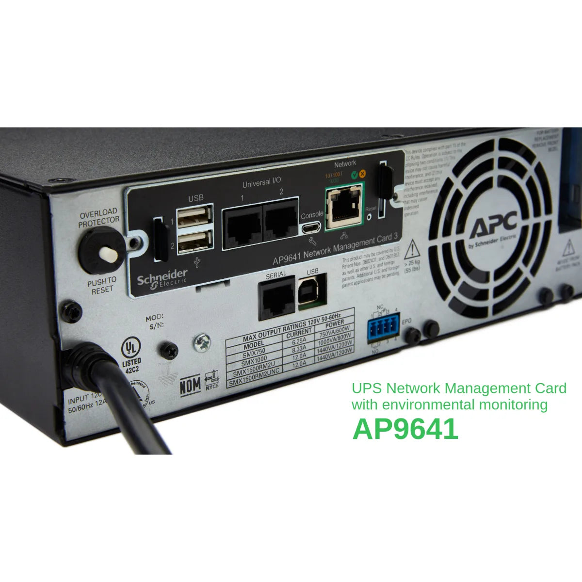 APC AP9641 APC UPS Network Management Card 3 with Environmental Monitoring 731304355540