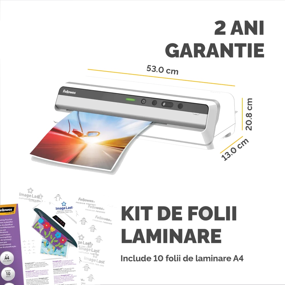 Fellowes 5748401 Jupiter LX laminator A3 grosime maxima de laminare 250 microni, 043859763498