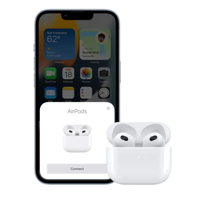 Apple MPNY3ZM/A Casti AirPods (3rd generation) cu Lightning Charging Case, albe, 194253324171