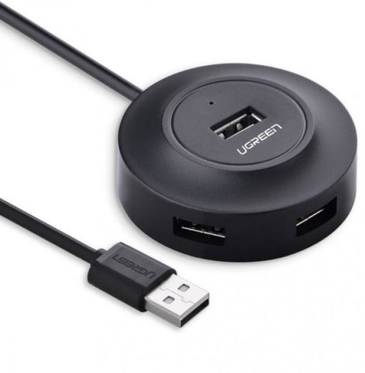 Ugreen 20277 Ugreen HUB extern USB 4 porturi USB 2.0, conectare USB 2.0, lungime 1 m, negru (CR106)