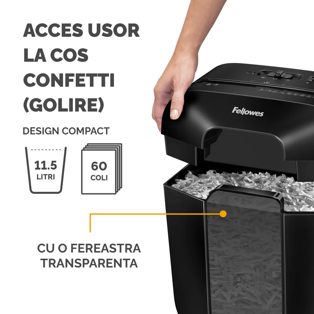 Fellowes 4170501 Powershred LX25 distrugator de documente in particule 6 coli P-4, 50043859769013 043859769018