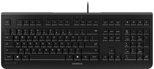 Cherry JK-0800EU-2 Tastatura KC 1000 Neagra USB US Intl, Euro Symbol, 4025112081491