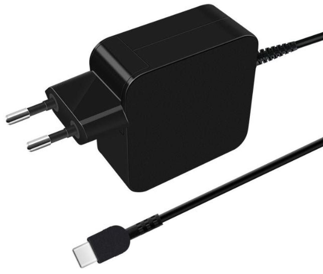 CoreParts MBXUSBC-AC0001 USB-C Power Adapter 45W, 5V2A,9V2A,12V2A,15V3A,20V2.25A, EU & UK Wall Plug, BK, 5711783426189