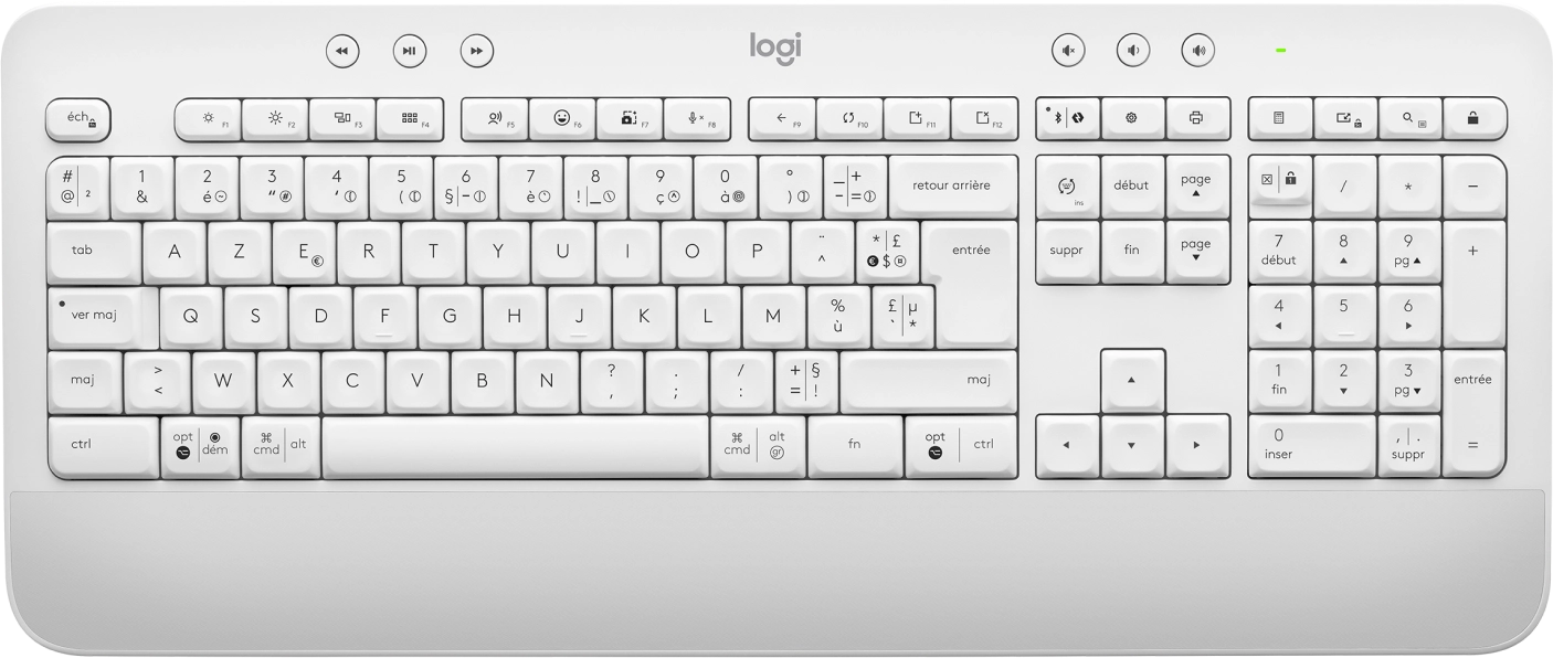 Logitech 920-010968 Signature K650 keyboard Bluetooth Off-white Français (Azerty), 5099206105690