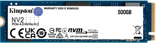 Kingston SNV2S/500G NV2 M.2 2280 NVME SSD NV2/PCIE 4.0 NVME SSD, 740617329858