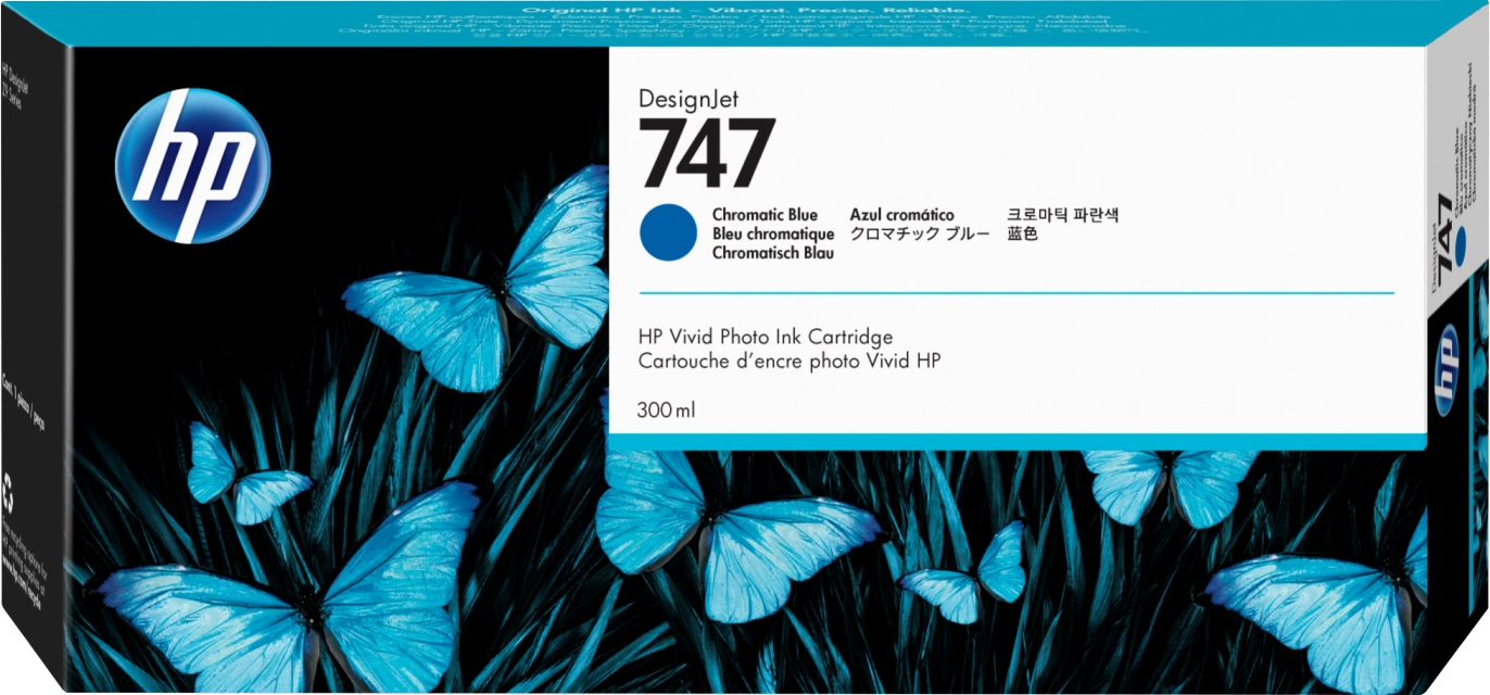 HP P2V85A No. 747 cartus ink Chromatic blue 300 ml, 191628213603