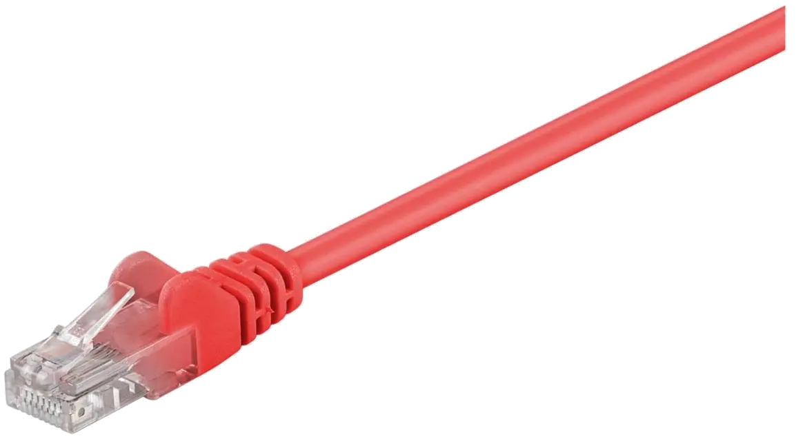 MicroConnect B-UTP50025R U/UTP CAT5e 0.25M Red PVC, Unshielded Network Cable, 5711783230649