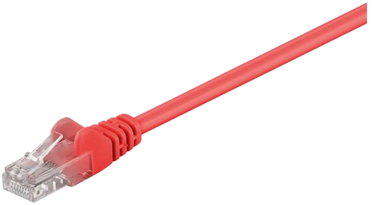 MicroConnect B-UTP5005R U/UTP CAT5e 0.5M Red PVC, Unshielded Network Cable, 5711045260308