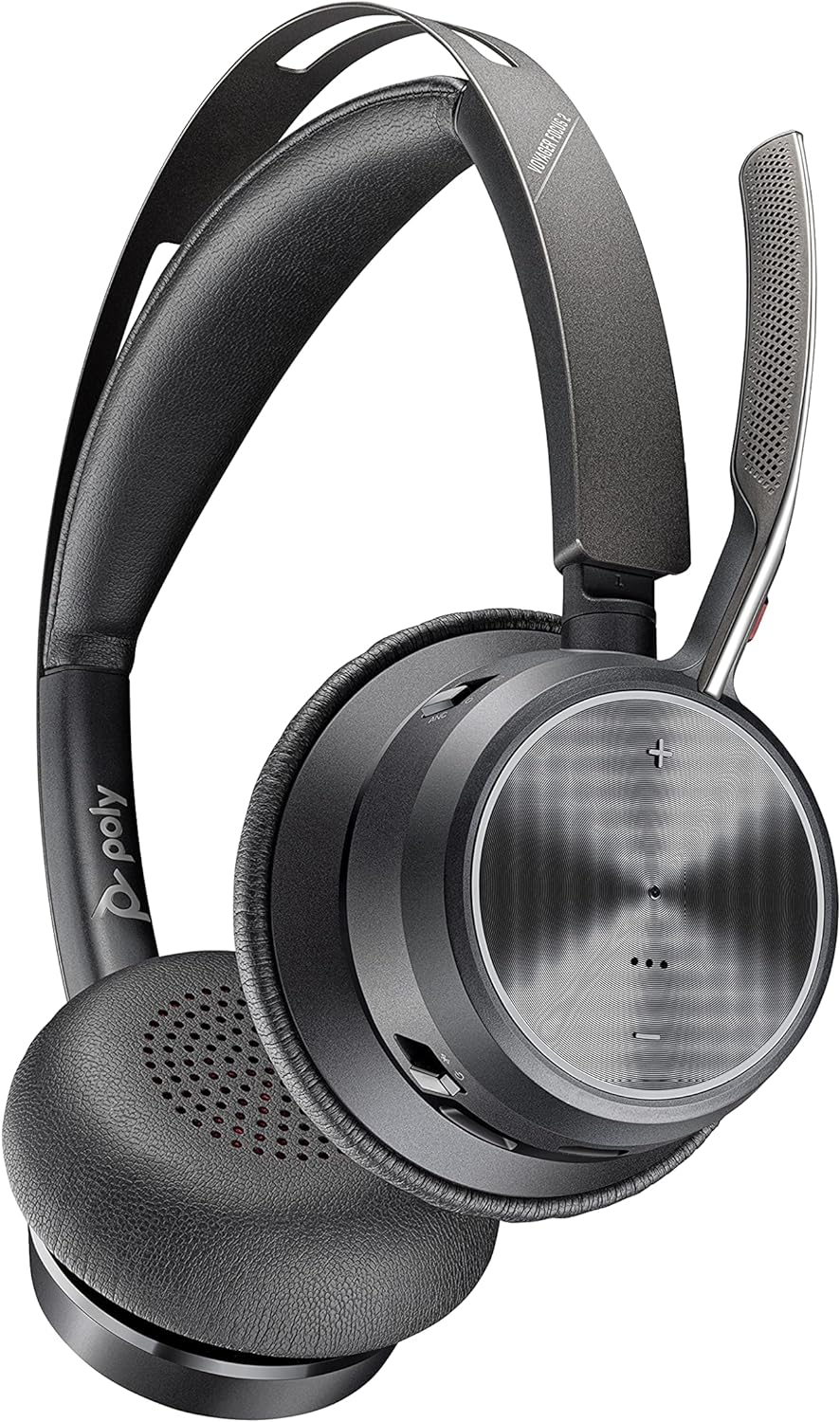 Poly 77Y88AA Casca Voyager Focus 2 UC M, FARA suport de incarcare, Binaural, On-Ear, USB-C, 17229171862