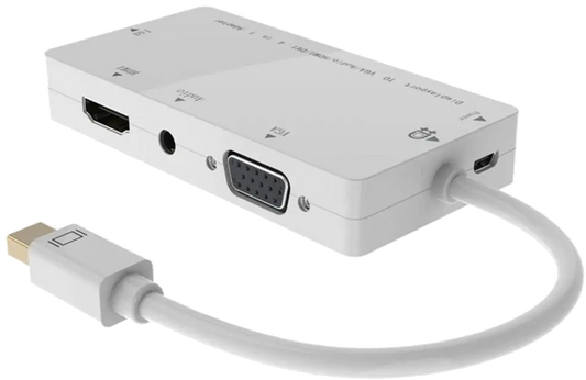 MicroConnect MDPDVIHDMIVGAAA Mini DP to DVI/HDMI/VGA/Audio, for MacBook Pro iMac Surface, 5712505702321