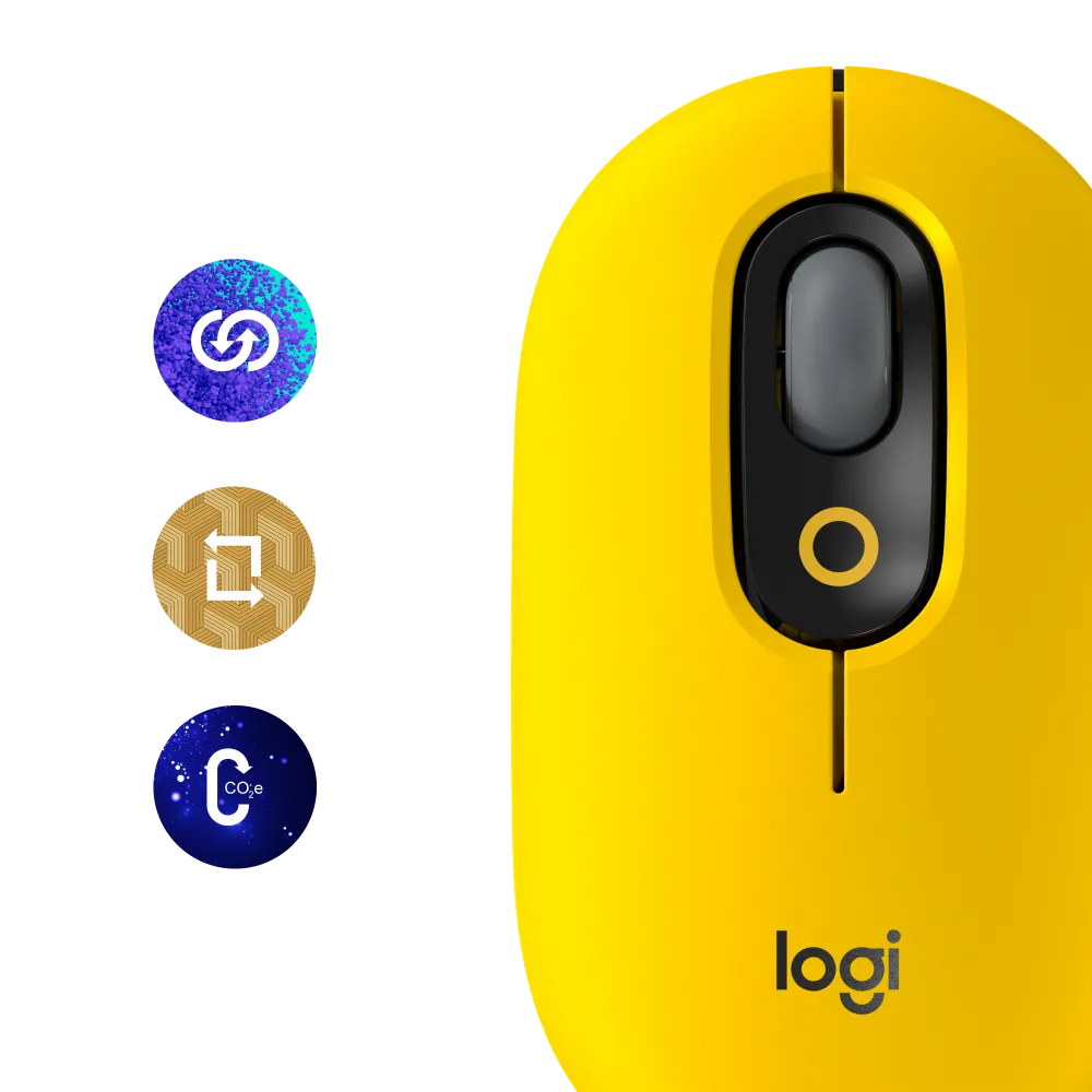 Logitech 910-006546 Mouse POP Bluetooth, Blast-Yellow, 5099206101654