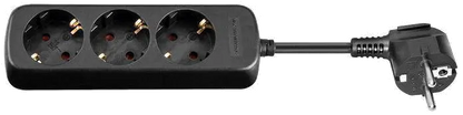 MicroConnect GRU0035B Prelungitor 3 prize Schuko lungime cablu 5m negru, 5712505900819