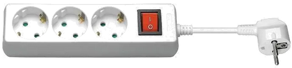 MicroConnect GRU0035WS Prelungitor 3 prize Schuko lungime cablu 5m cu intrerupator ON/OFF, alb, 7340004689065