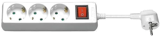 MicroConnect GRU0035WS Prelungitor 3 prize Schuko lungime cablu 5m cu intrerupator ON/OFF, alb, 7340004689065