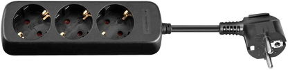 MicroConnect GRU003B-WOS Prelungitor 3 prize Schuko lungime cablu 1.5m negru, 5706998893352