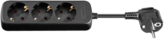 MicroConnect GRU003B-WOS Prelungitor 3 prize Schuko lungime cablu 1.5m negru, 5706998893352