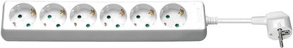 MicroConnect GRU00615W Prelungitor 6 prize Schuko lungime cablu 1.5m alb, 5706998555410