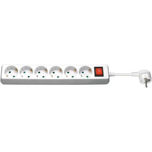 MicroConnect GRU006W MicroConnect Prelungitor 6 prize Schuko 1.8m cu intrerupator alb 5711045108716