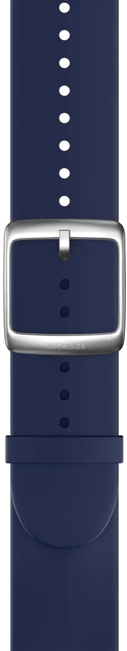 Withings 3700546707193 Fluoroelastomer silicone Wristband 20mm w Silver buckle Green & White, 3700546707193