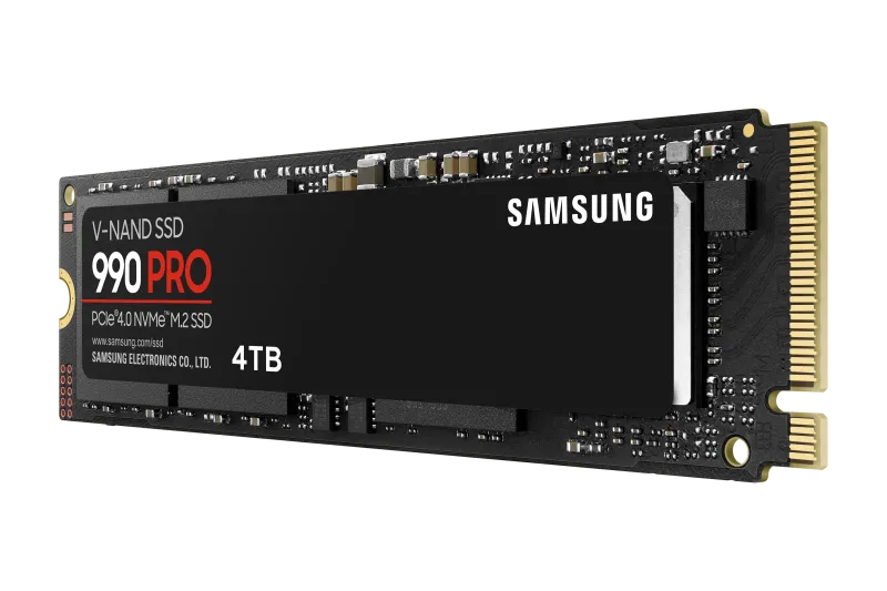 Samsung MZ-V9P4T0BW 990 PRO SSD 4TB, NVMe M.2 2280 PCI-E, R/W speed:7450/6900 MB/s, fara Heatsink, 8806094947205